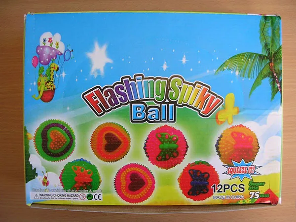 Palla di Yoyo puffer «Flashing spiky ball» (essaco)