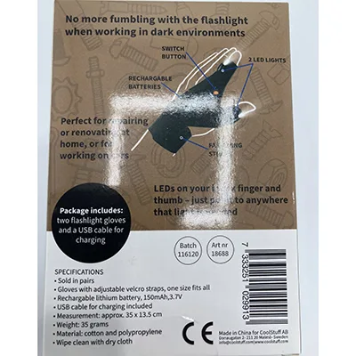 Guanti «Flashlight Gloves» — foto 3 dell'alert A12/03141/24