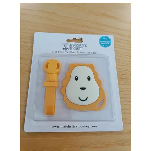 Teether con clip «Flat Face Teether &amp; Soother Clip» — foto 3 dell'alert A12/01387/24