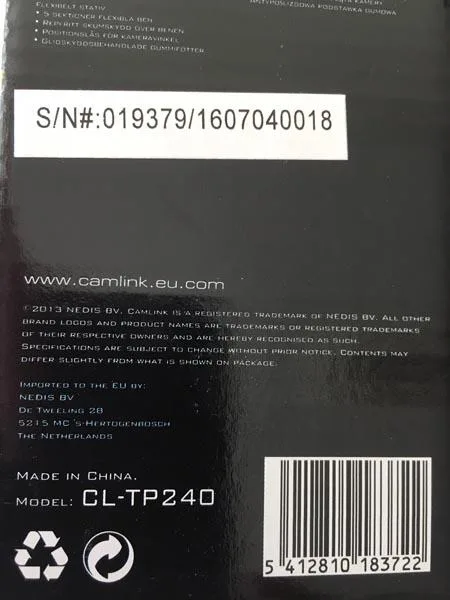 Treppiede della fotocamera «Flexible Foam Tripod» — foto 2 dell'alert A12/0233/18