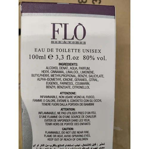 Eau de toilette «Flò man &amp; woman» (Comin parfum)