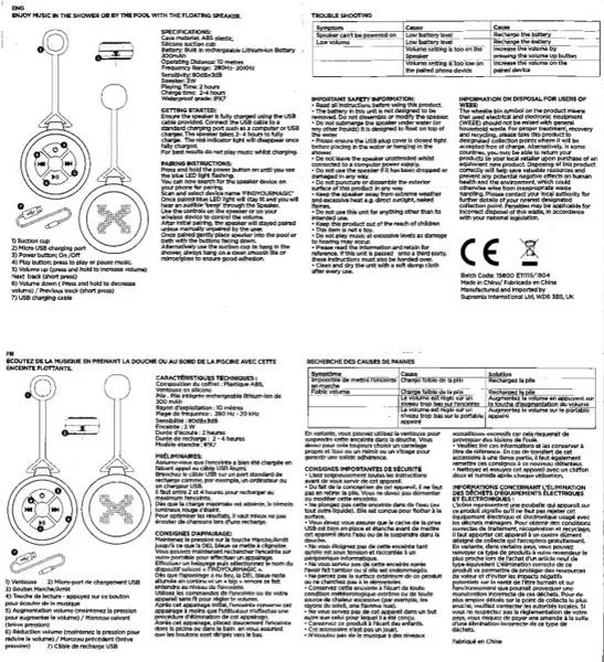 Altoparlante doccia con caricabatterie USB «Floating/ shower speaker» — foto 3 dell'alert A12/0229/19
