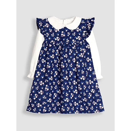 Set di abbigliamento per bambini «Floral Cord Dress &amp; Body Set» (Jojo Maman Bébé)