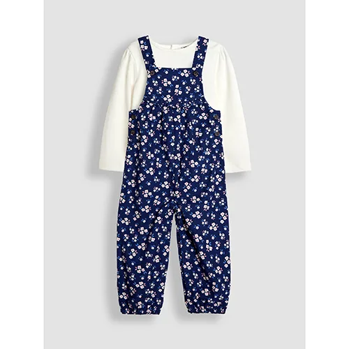 Set di abbigliamento per bambini «Floral Cord Dungarees And Top Set» (Jojo Maman Bébé)