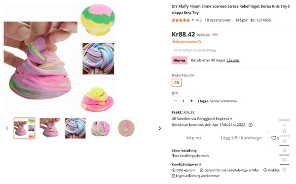 Melma del giocattolo «Fluffy Foam Slime» — foto 5 dell'alert INFO/00137/22