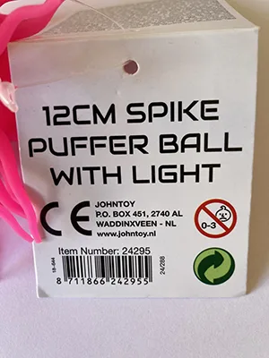 Palla di puffer con luce «Fluffy stressboll med ljus» — foto 2 dell'alert A12/00263/22