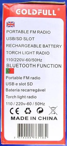 Radio FM portatile «FM Radio with USB/SD Card Slot» — foto 3 dell'alert A12/1401/17