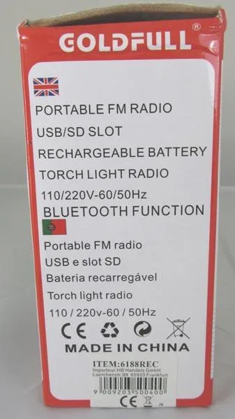 Radio portatile «FM Radio with USB/SD Music Player» — foto 3 dell'alert A12/0719/17