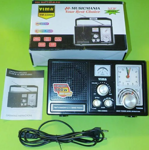 Radiosveglia «FM/TV/AM/SW1-2 5 Band Radio» (Yima)