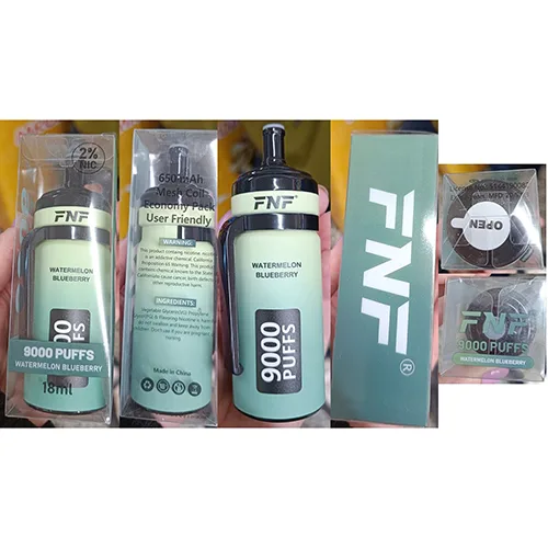 Sigaretta elettronica usa e getta «FNF 9000 PUFFS WATERMELON BLUEBERRY» (FNF® 9000 puffs)