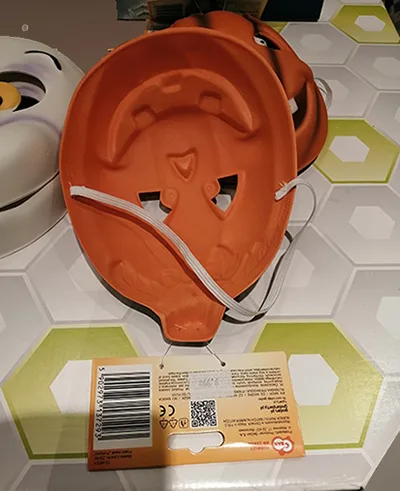 Maschera di fantasia «Foam mask "Pumpkin"» — foto 2 dell'alert A12/01283/21