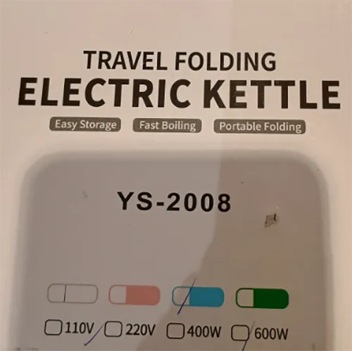 Bollitore elettrico «FOLDING ELECTRIC KETTLE» — foto 2 dell'alert SR/00731/26