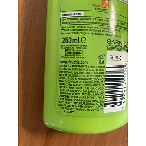 Shampoo «Fortificante anti forfora» — foto 3 dell'alert SR/02173/25