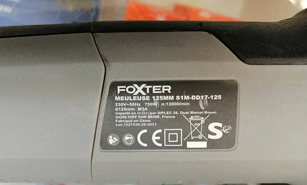 Smerigliatrice angolare «FOXTER S1M-DD17-125» — foto 5 dell'alert A12/01334/23