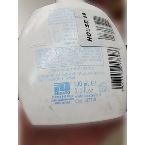 Deodorante «Freschezza talcata» — foto 3 dell'alert A12/01680/24