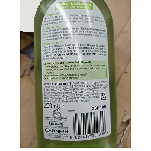 Tonico viso «Fresh essential» — foto 2 dell'alert SR/01309/25