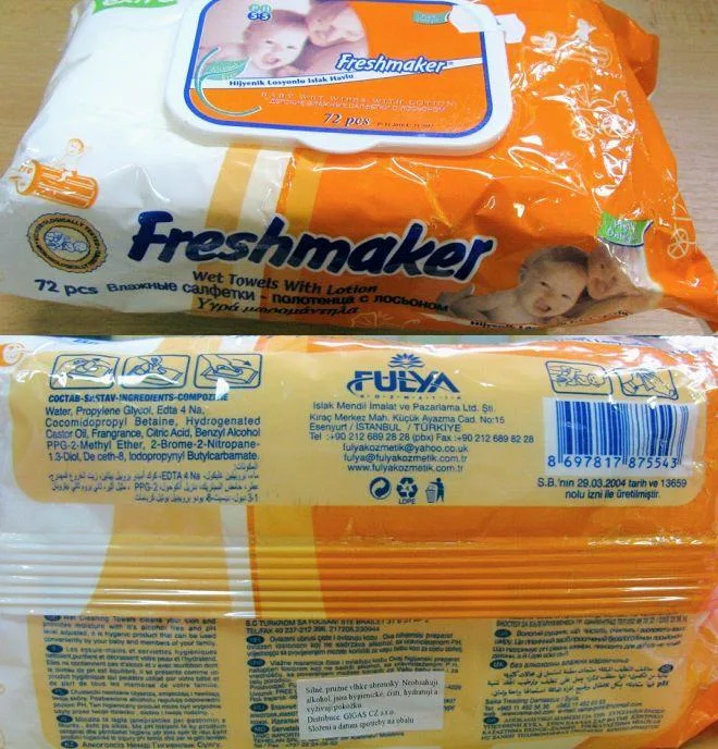 Salviette per bambini «Freshmaker Baby Wet Wipes, Wet Towels With Lotion, extra» — foto 2 dell'alert A12/0122/13