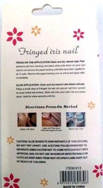 Chiodi falsi «Fringed iris nail» — foto 2 dell'alert A12/1777/19