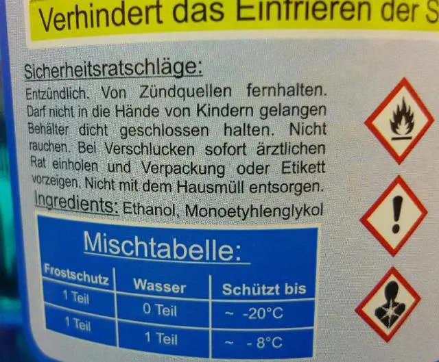 Agente detergente antigelo «Frostschutz Scheibenreiniger» — foto 1 dell'alert A12/1897/13