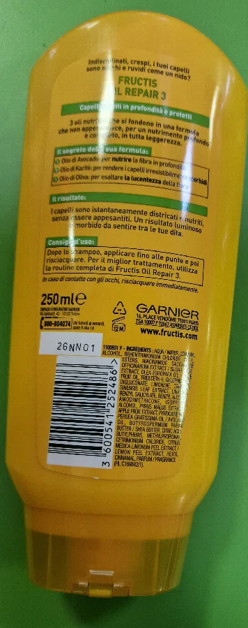 Balsamo crema fortificante «Fructis balsamo crema fortificante» — foto 2 dell'alert A12/00759/23