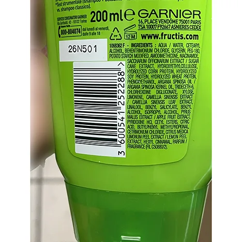 Condizionatore «FRUCTIS BALSAMO CREMA FORTIFICANTE HYDRA-LISS 72H» — foto 5 dell'alert A12/01238/24