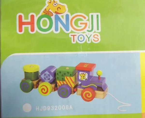 Treno con blocchi impilabili «Funny Pull Train» (HONGJI TOYS)