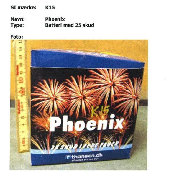 Fuochi d'artificio – marchio Kakow SI K13 e Phoenix SI brand K15 (Unknown)