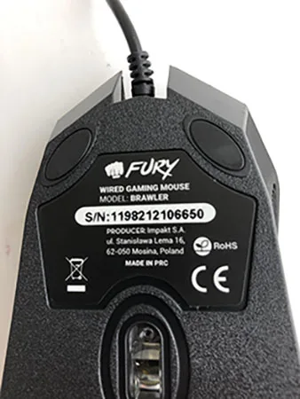 Mouse ottico «Fury brawler optical gaming mouse» — foto 3 dell'alert A12/02743/23