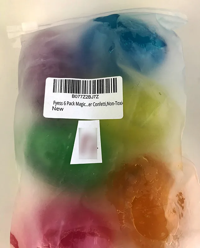 Melma del giocattolo «Fyess 6 pack magic confetti slime» — foto 2 dell'alert INFO/00021/20