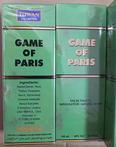 Eau de toilette «GAME OF PARIS» — foto 1 dell'alert A12/02553/23