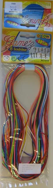 Corde decorative «Gamez, 35 Scoubidous, 80 cm» (Aglow Toys)