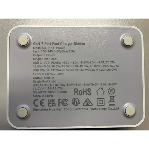 Caricabatterie USB «GaN 7 Port Fast Charger Station» — foto 4 dell'alert SR/01040/25