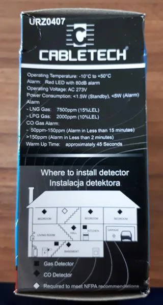 Rilevatore di monossido di carbonio e gas «Gas &amp; CO detector» — foto 4 dell'alert A12/0691/19