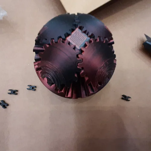 Giocattolo di Fidget «Gear Ball Fidget 3D Printed Gear Ball Gear Sphere»
