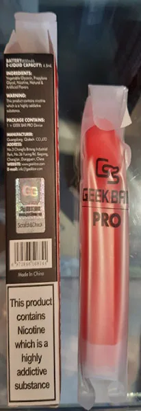 Sigaretta elettronica usa e getta «Geek Bar Pro 2% 2ml» — foto 2 dell'alert A12/01869/21