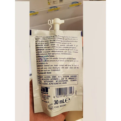 Gel per le mani «Gel detergente igienizzante con antibatterico» (GLICEMILLE)