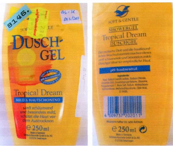 Gel doccia – Sogno tropicale, pH neutro della pelle — foto 2 dell'alert 0166/07