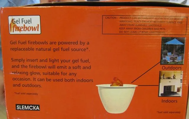 Gel Fuel Fire Bowl &amp; #13; &amp; #13; «Gel Fuel Fire Bowl» — foto 2 dell'alert A12/1229/12