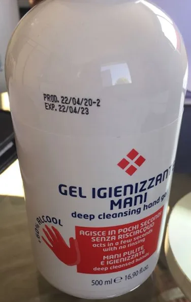 Disinfettante per le mani «GEL IGENIZZANTE MANI - deep cleansing hand gel» — foto 2 dell'alert A11/00104/20
