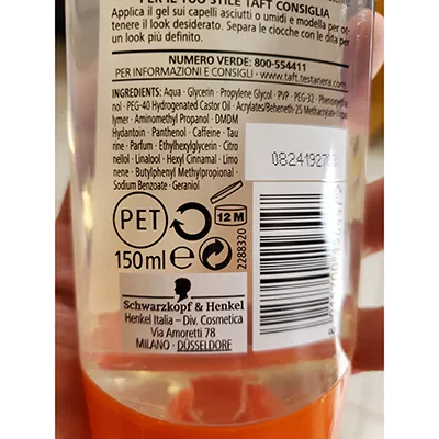 Gel per capelli «Gel taft looks wet style tenuta forte 3» — foto 3 dell'alert A12/02299/24