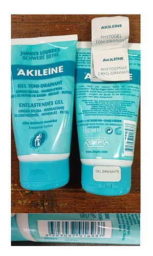 Gel per le gambe «Gel toni-drainant» (Akileine)