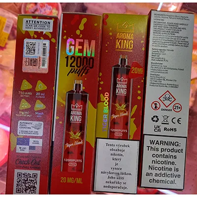 Sigaretta elettronica monouso «GEM 12000 PUFFS, 20 mg/ml, 20 ml e-liquid» — foto 2 dell'alert A12/01461/24