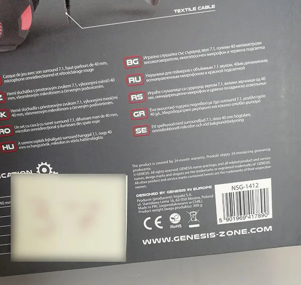 Cuffie da gioco «Genesis Radon 200» — foto 2 dell'alert A12/01578/21