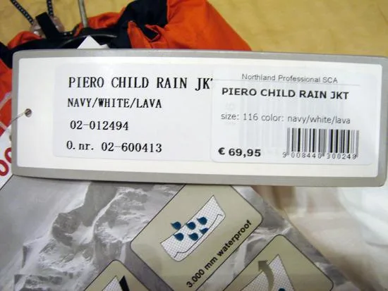 Giacca antipioggia per bambini — foto 3 dell'alert 0602/07