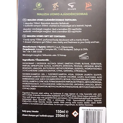 Set di cosmetici «Gift set» (Malizia Uomo)