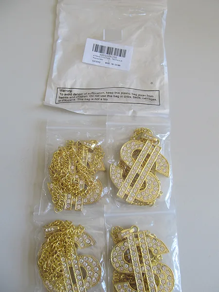 Collana «gigitube 6 Stück Hip Hop Gold Kette, Hip Hop Dollar Halskette, Dollarzeichen Anhänger» — foto 2 dell'alert A12/00507/21