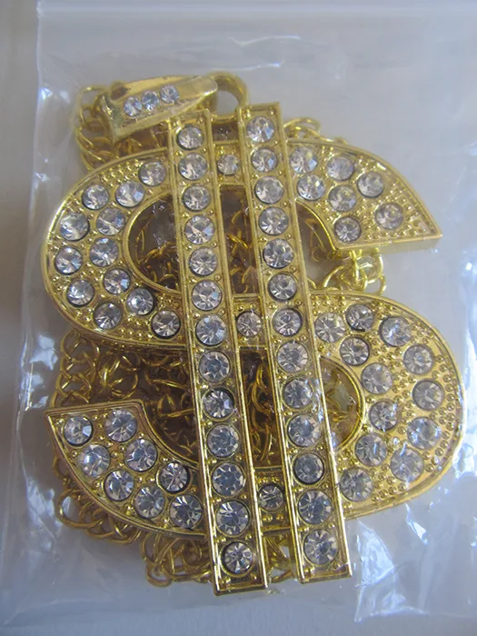 Collana «gigitube 6 Stück Hip Hop Gold Kette, Hip Hop Dollar Halskette, Dollarzeichen Anhänger» — foto 3 dell'alert A12/00507/21