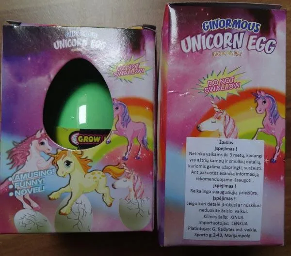 Giocattolo in espansione «Ginormous Unicorn Egg» — foto 3 dell'alert A12/1386/19
