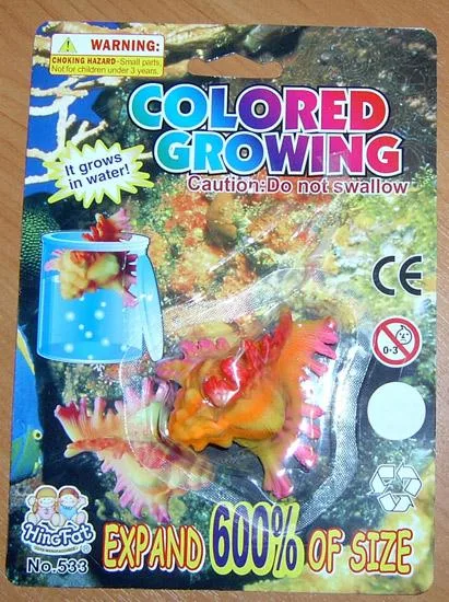 Giocattoli in espansione – "Colored Growing" (HINGFAT TOYS MANUFACTURER®)