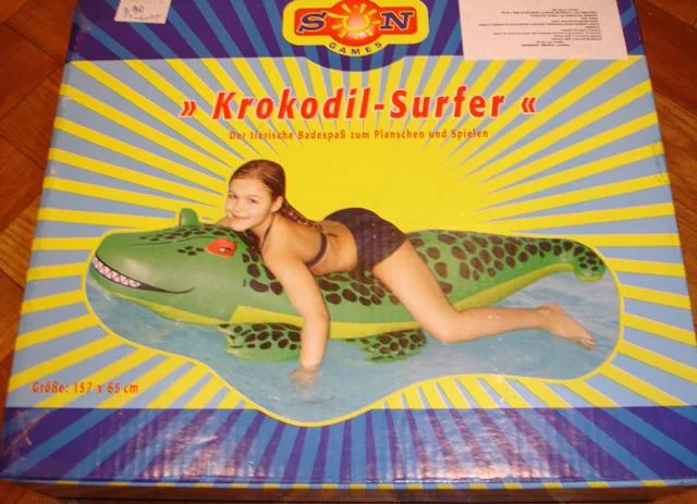 Giocattolo gonfiabile – Krokodil-Surfer (Sun Games)